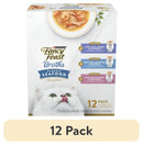 Purina Fancy Feast Classic Seafood Collection Broth for Cats Variety Pack, 1.4 oz Pouches (12 Pack)